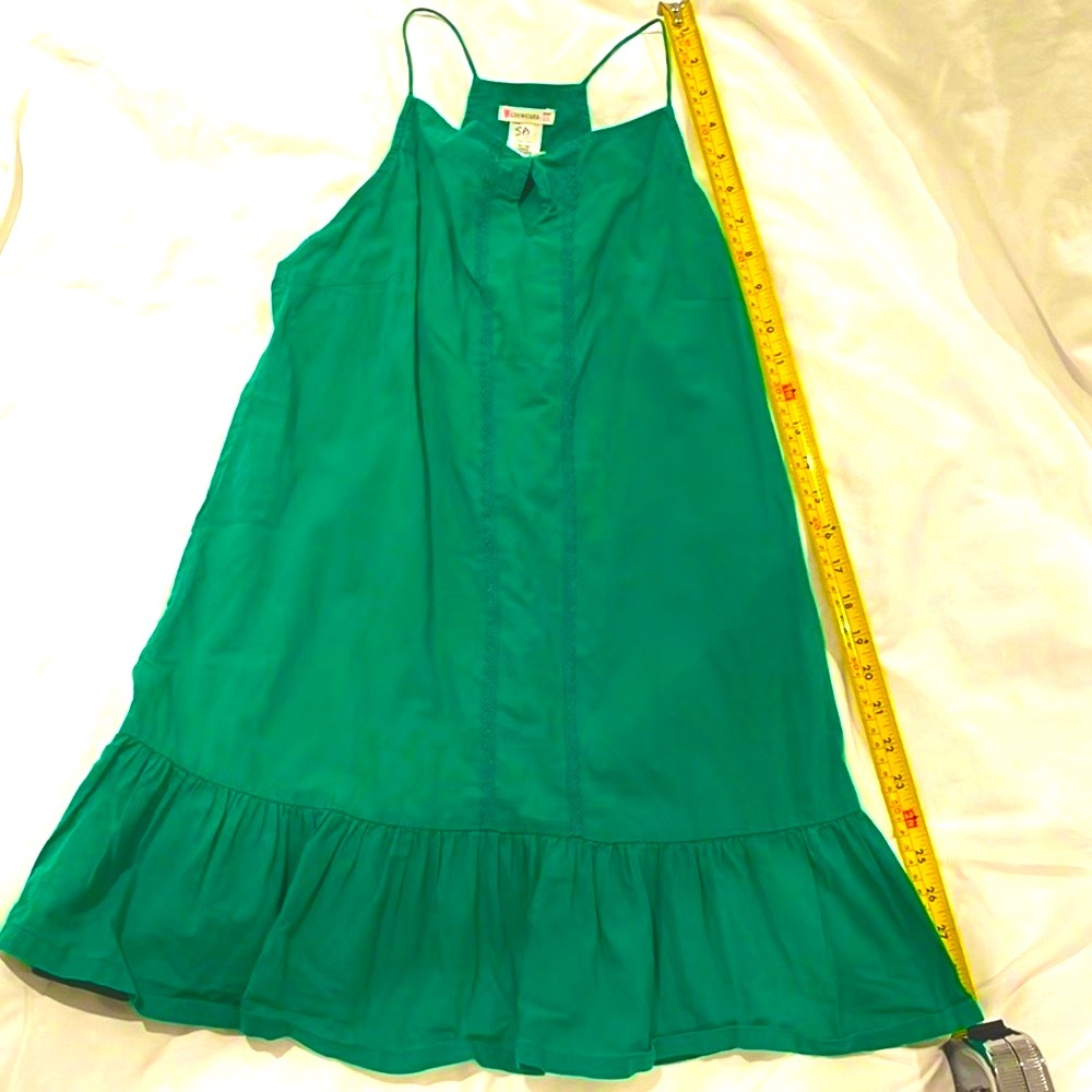 Crewcuts Vibrant Green Ruffled Tiered Sundress